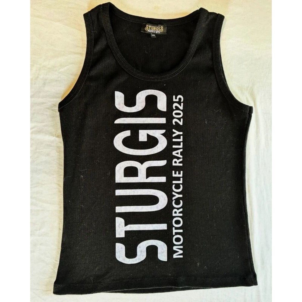 Sturgis 2025 Motorcycle Rally Tank Top Womens XXL Black 85th Anniversary Biker